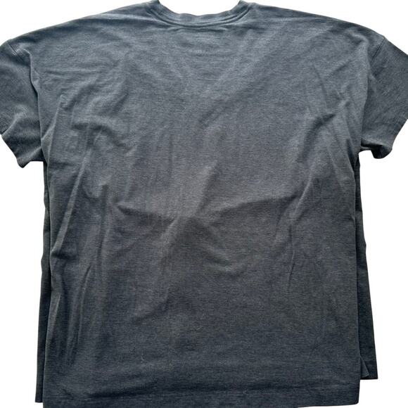 Lululemon Split Side-Tie Tee V-Neck Shirt Grey Plus Size 16 Cotton Maternity - Picture 3 of 7